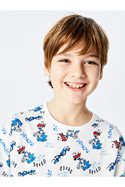 LC Waikiki Rmz Gi̇yi̇m Farkiyla Zero Roba Yaka Sonic Ba Printed Rkek Children...