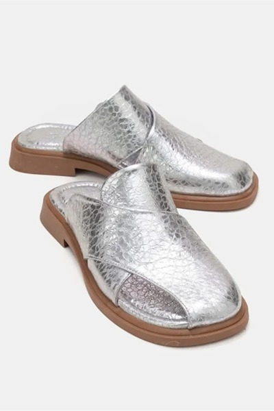 Lizy Shoes Γυναικεία Γνήσιο Δέρμα Cross-Strapped Casual Παντόφλες Flat Sole Σ...