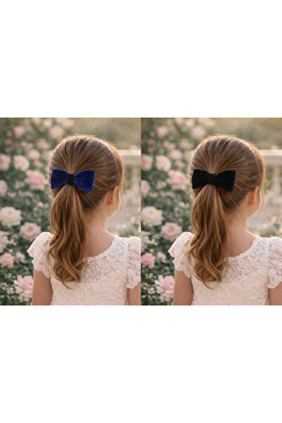 Cotton Hearts Atelier Bit Önleyici Büyük Fiyonk Toka - Siyah