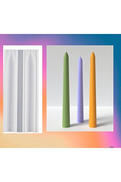 Şenhomee Mum kalıbı Şamdan Düz Model Silikon Kalıp 20x2 cm