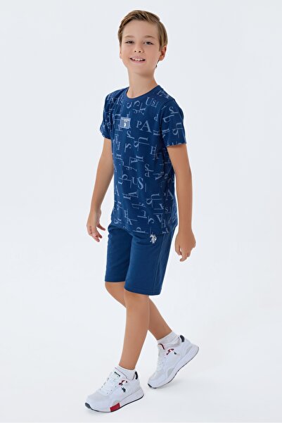 U.S. Polo Assn. Set de două piese, tricou și pantaloni scurți, pentru băieți,...