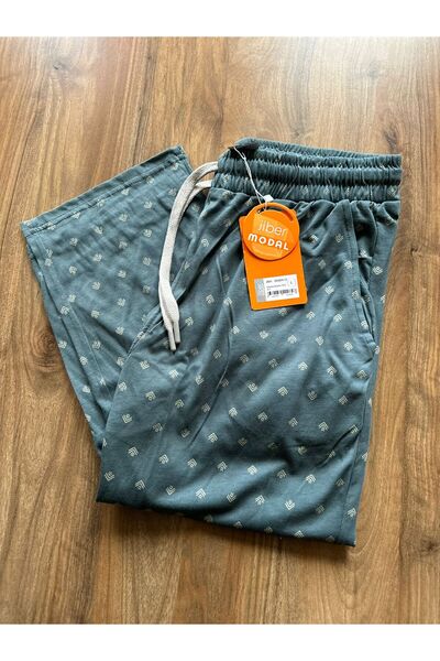 Jiber قماش مودال قطن بيجامة رجالية مريحة وناعمة بطبقة واحدة من قماش يشبه الرم...