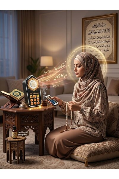 Baytix HOME Wall Mounted Quran Speaker with Remote Control, Recitation MP3 Player with Quran Light