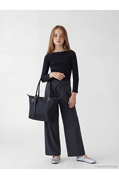 LC Waikiki حقيبة كتف سوداء بمقبضين للفتيات