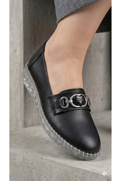 uway Γυναικεία Μαύρα Άνετα Διαφανή Παπούτσια Ορθοπεδικός πάτος Ημερών