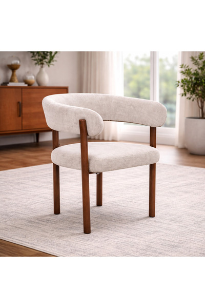 N.zone A modern dining chair with a stylish and comfortable design, luxurious...