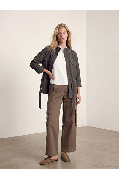 LC Waikiki Peak New Season High Waist Wide Leg Women's Cargo Pants