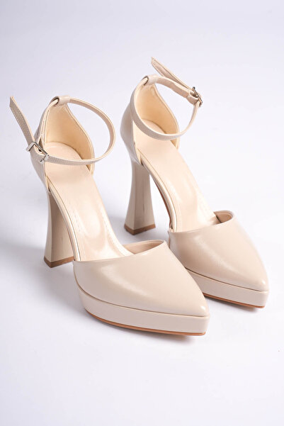 LEVONYA Platformă Dafne pentru femei, bej, pantofi cu toc