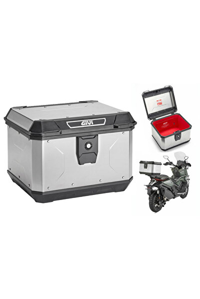 Givi ALP44 Alpina Motosiklet Çantası Alüminyum Gri 44 Lt Keçe İç Astar