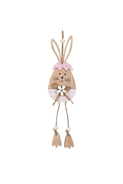 OEM Hanging Wooden Easter Decoration Colorful Rabbit 20cm