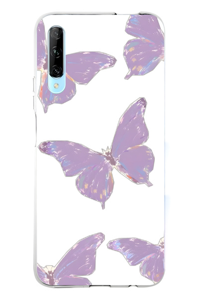 FLAMENKO حافظة هاتف شفافة متوافقة مع هاتف هواوي بي سمارت برو باللون الأرجواني...