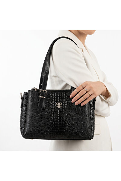 H&D COLLECTİON Polo of Colors Black Patent Leather Women's Brand Hand and Sho...