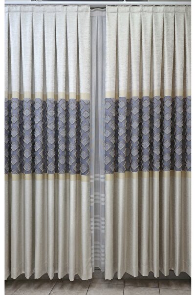 ISSA TEKSTIL İSSA FON PERDE BEJ GRİ RENGİ(TEK KANAT) (SIK PİLE)( 1X3 )