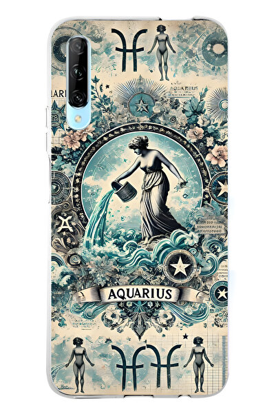 FLAMENKO حافظة هاتف شفافة متوافقة مع هاتف هواوي بي سمارت برو منقوش