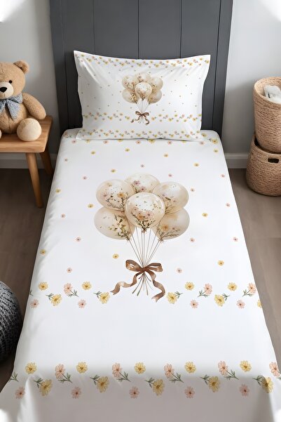 EVPANYA Floral Balloons Patterned Bedspread and Pillowcase