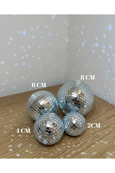 TualDesign Disko Topu Seti - Pasta Süsü Seti - Mozaik Aynalı Top Seti - 2cm 4...