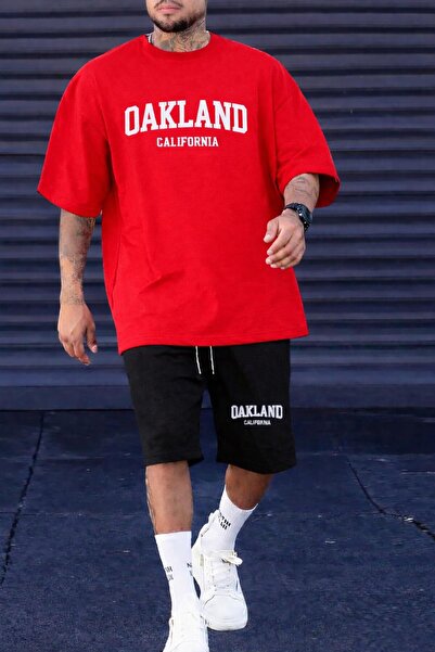 zeag Men's Okland California Printed Shorts T-Shirt Set