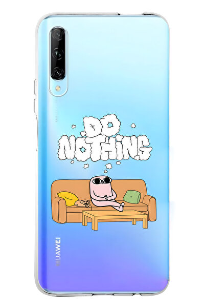 FLAMENKO حافظة هاتف شفافة متوافقة مع هاتف هواوي بي سمارت برو Do Nothing منقوش