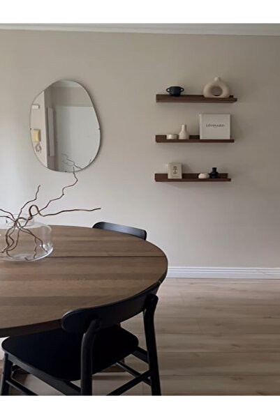 Nowella Home Masif Ladin Ahşap Duvar Rafı Dekoratif Uçan Raf | Salon, Mutfak,...