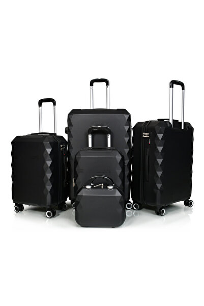MORANO Murano 5-piece rolling suitcase set with safety lock. Sizes: 28"-24"-2...