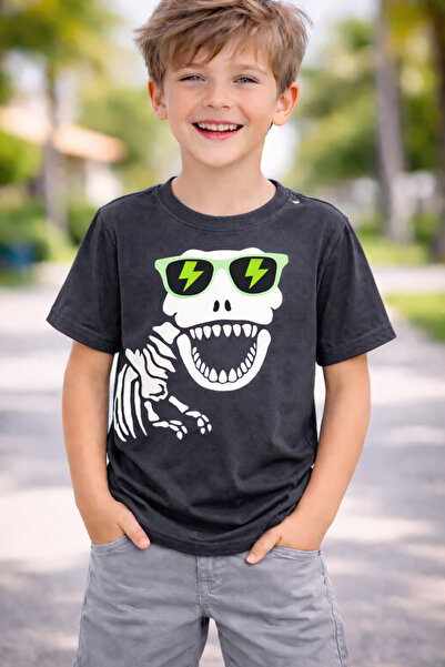 ArtYus Παιδικό μπλουζάκι Dinosaur Skeleton B με τύπωμα – Unisex P Βαμβάκι με ...