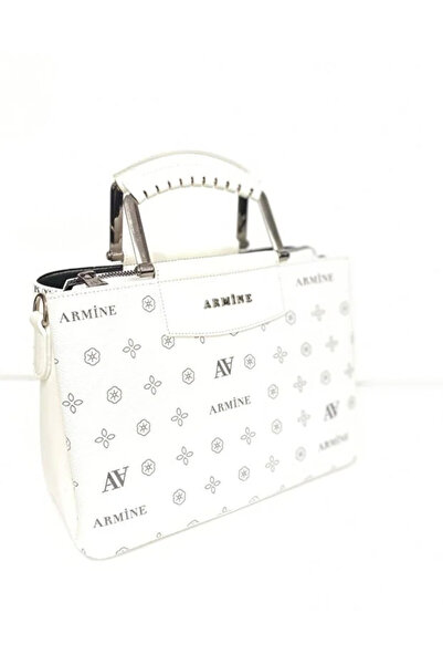 Armine 223 White Printed El and Shoulder Bag