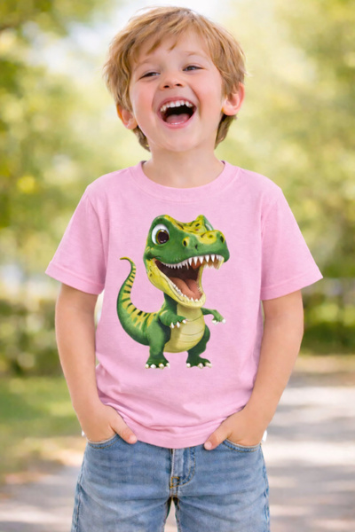ArtYus Slatka dječja majica sa dinosaurima Štampano – unisex Pamuk komada okr...