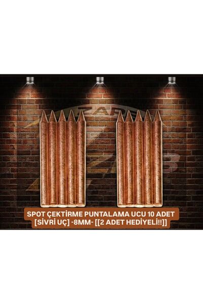 ZARB PDR GÖÇÜK DÜZELTME SPOT ÇEKTİRME PUNTALAMA UCU 10 ADET(SİVRİ UÇ)-8MM-[[2...