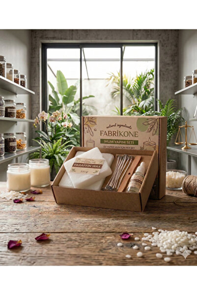 Fabrikone Parafin Wax Mum Yapım Seti - 500 Gr Kalıp Parafin