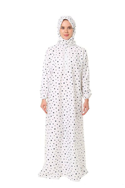 skycott One Piece Star Patterned Long Sleeve Zipper Free Aster Free Cotton Pa...