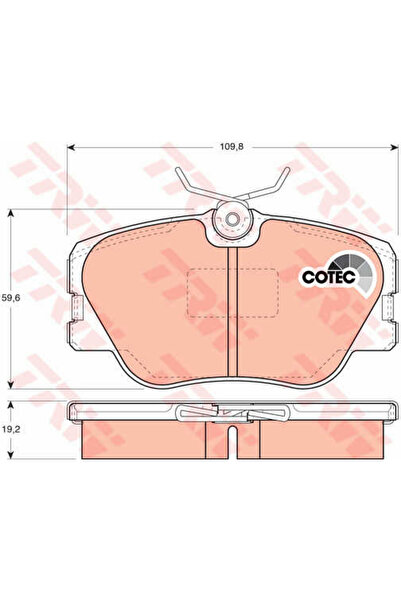 TRW Set plăcuțe de frână, frână pe disc GDB818