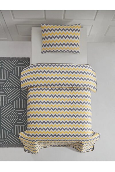 HSN LAGOM Quilted Li Bidirectional Single Bedspread Yellow