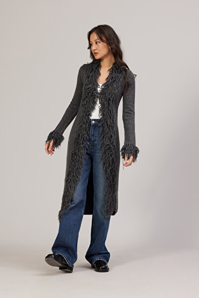 Nisan Long Cardigan with Tassel
