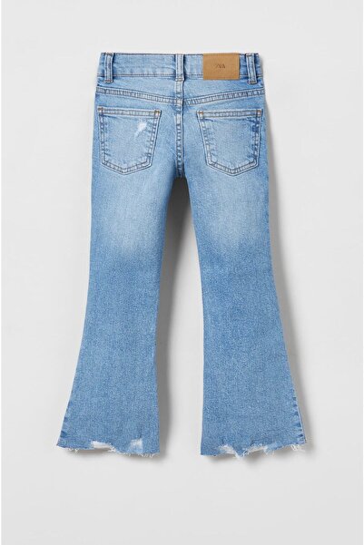 ZARİNA İspanyol Riffed Jean denim pantolon