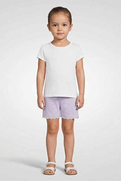 GUPPY Toddlers Girl Solid Basic Shorts, Lavender