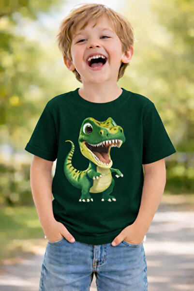 ArtYus Slatka dječja majica sa dinosaurima Štampano – unisex Pamuk komada okr...