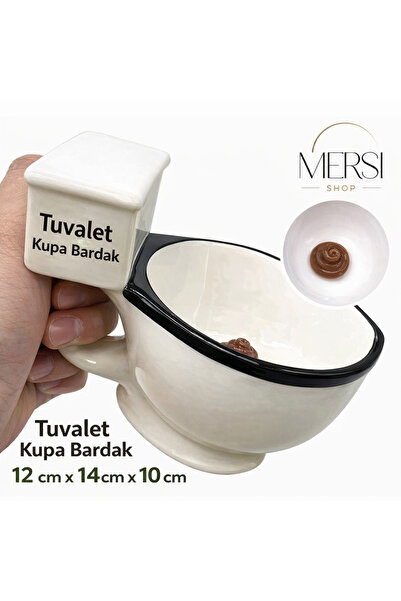 Mersi SHOP Tuvalet Tasarımlı Komik Kupa Bardak – Seramik Eğlenceli Kahve Çay ...