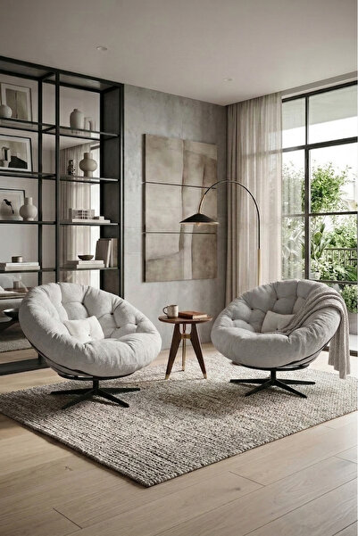 AVYNA ELYSIA Elite™ 2 Adet 360 Derece Dönen Mekanizmalı Tekli Koltuk Berjer &...