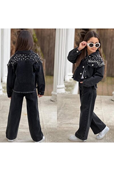 ANKANOVA Момичешки луксозен панталон с бродерия и пискюли, подходящ за празни...