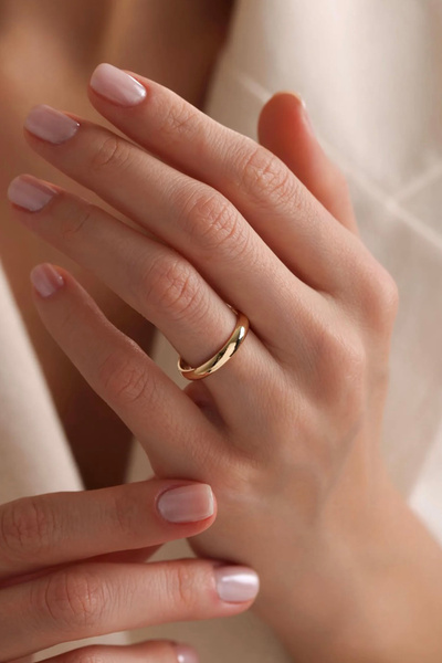 Vua Jewellery 925 Ayar Gümüş Klasik Bombeli Alyans 3 Mm Söz Nişan yüzüğü