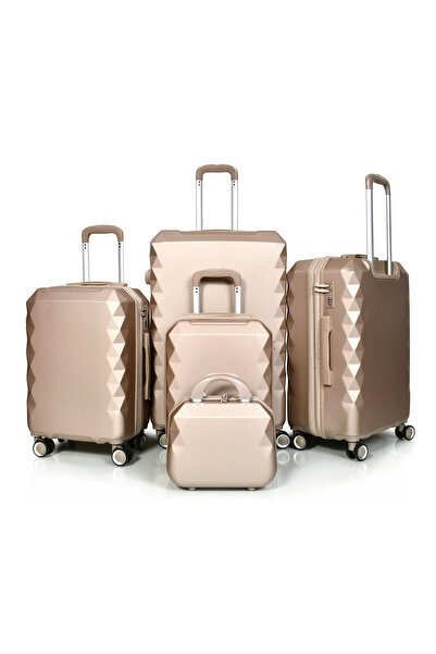 MORANO Murano 5-piece rolling suitcase set with safety lock. Sizes: 28"-24"-2...