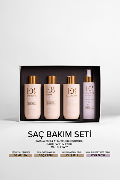 EDB PARFÜM KOZMETİK EDB Kozmetik Profesyonel Saç Bakım Seti 4'lü Şampuan Saç ...
