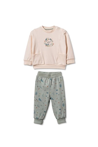 BabyCosy Organic Wear 100% قطن، طقم بدلة رياضية للأطفال – طقم سويت شيرت وبنطل...