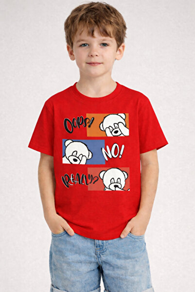 ArtYus تي شيرت للأطفال Oops No Really مطبوع Teddy Bear منقوش للأطفال من الجنس...