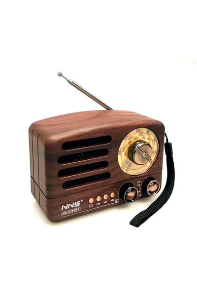 Cetiner Group Çetiner Group® Küçük Boy Retro, Nostaljik, Ahşap Tasarım Blueto...