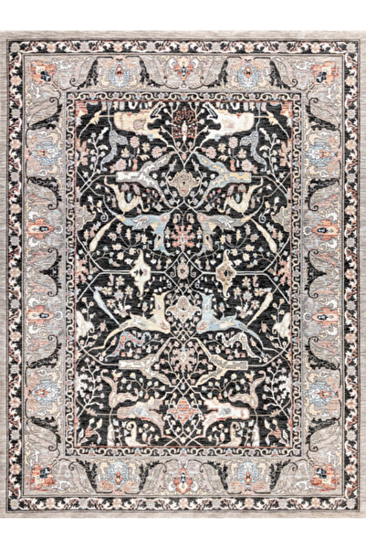 Apex Halı Ambiance 2971 Siyah Etnik Vintage Karel Halı
