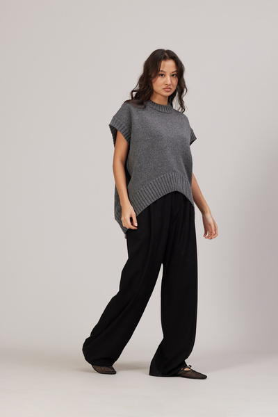 Nisan Pulover din tricotaj cu față curbată