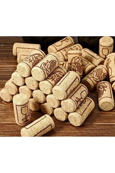 OEM Dopuri din pluta cu model pentru sticle de vin, 100 buc.