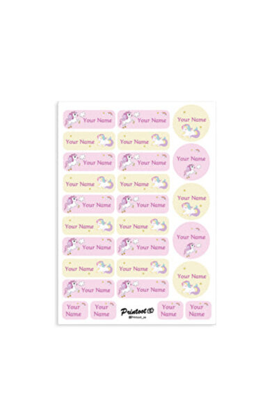 Printoot Unicorn Stickers Featuring Artistic Magical Icons and High-Quality A...