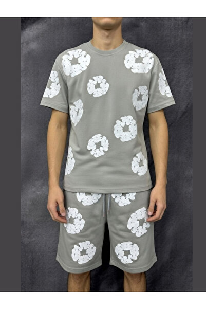 BBbutik Floral Printed T-Shirt Floral T-Shirt and Shorts Set